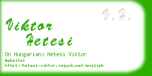 viktor hetesi business card